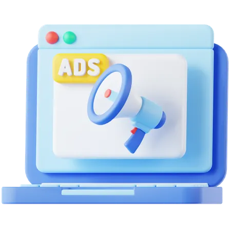 Website ads  3D Icon