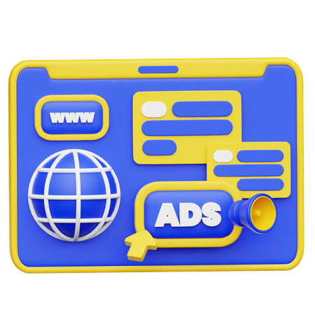 Website ADS  3D Icon