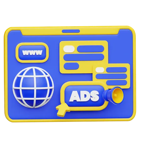 Website ADS  3D Icon