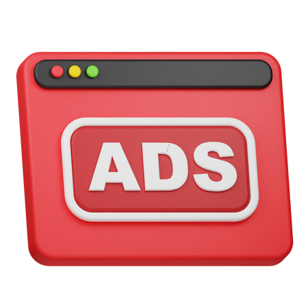 Website Ads  3D Icon