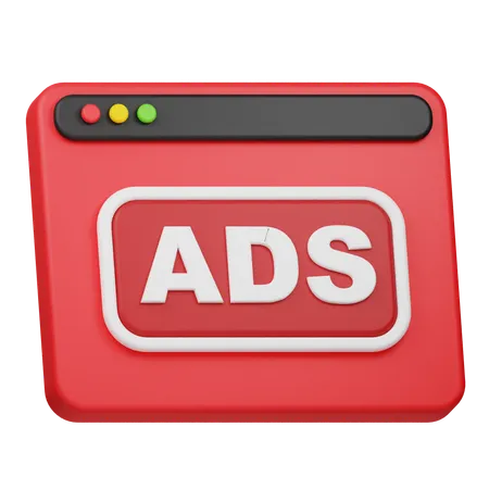 Website Ads  3D Icon