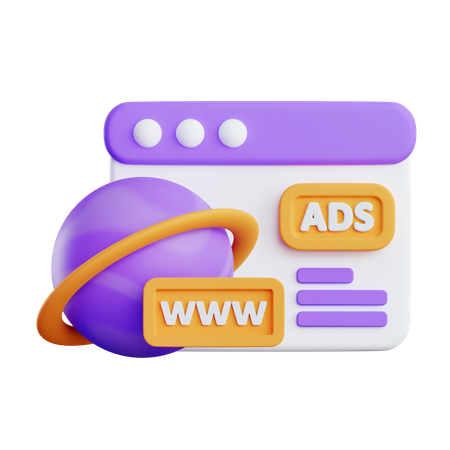 Website Ads  3D Icon