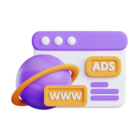 Website Ads 3D Icon