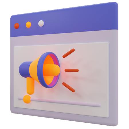 Website Advertisement  3D Icon