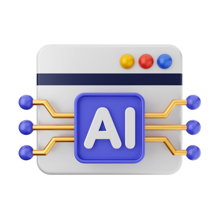 Website Ai  3D Icon