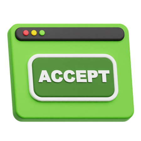 Website akzeptieren  3D Icon