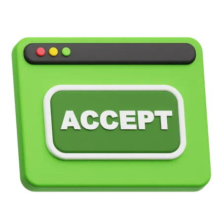 Website akzeptieren  3D Icon