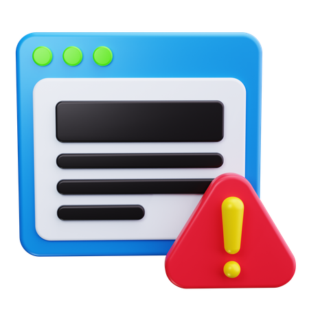 Website-Warnung  3D Icon