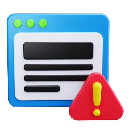 Website-Warnung  3D Icon