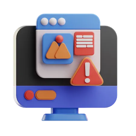Website Alert  3D Icon