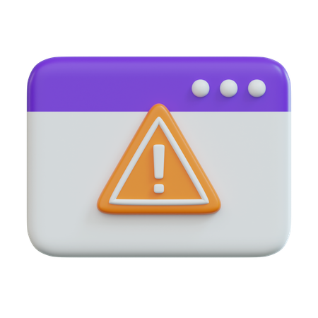 Website Alert  3D Icon