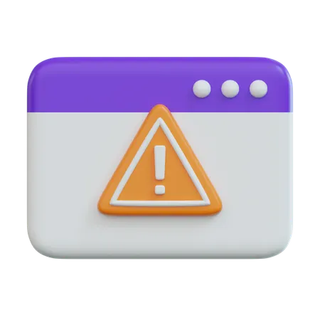 Website Alert  3D Icon