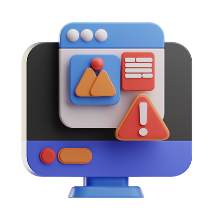 Website Alert  3D Icon