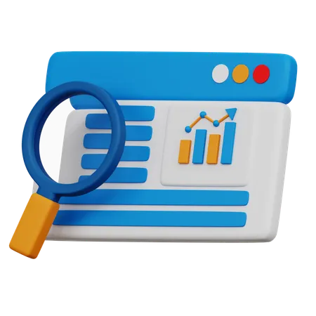 Website Analytics  3D Icon