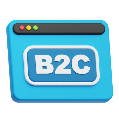 Website B 2 C  3D Icon