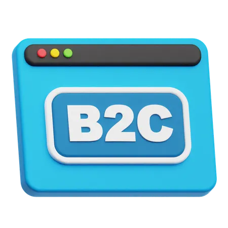 Website B 2 C  3D Icon