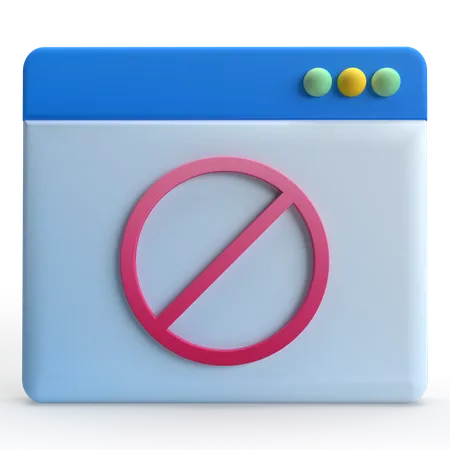 Website Block  3D Icon