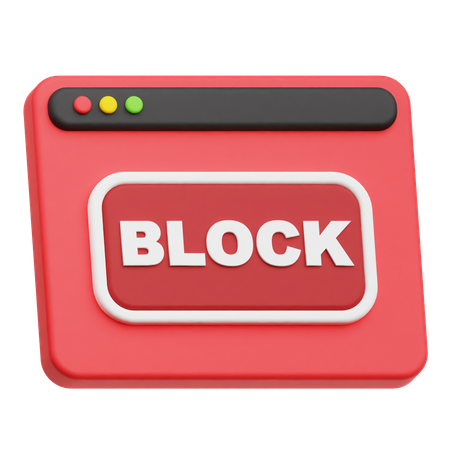 Website Block  3D Icon