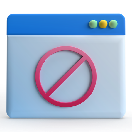 Website Block  3D Icon