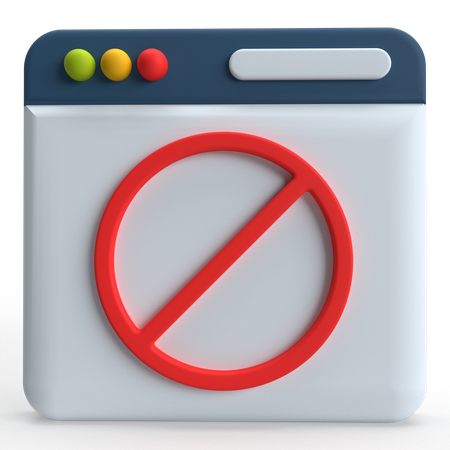 Website Block  3D Icon