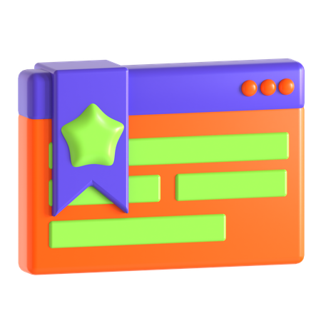 ウェブサイトのブックマーク  3D Icon