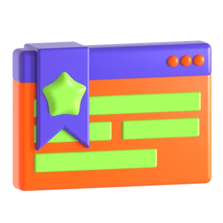 ウェブサイトのブックマーク  3D Icon