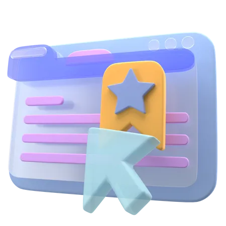Website Bookmark 3D Icon