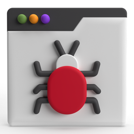 Website Bug  3D Icon