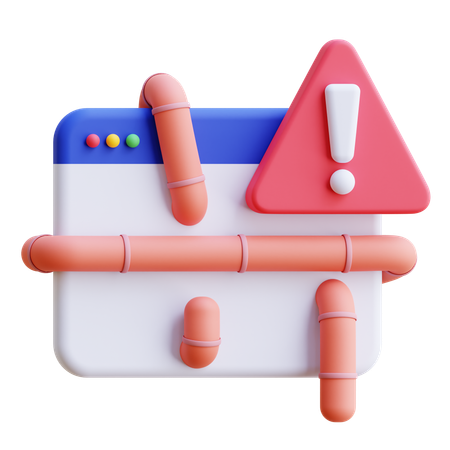 Website-Fehler  3D Icon