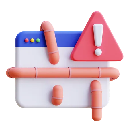 Website-Fehler  3D Icon