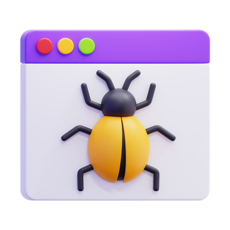 Website Bug  3D Icon
