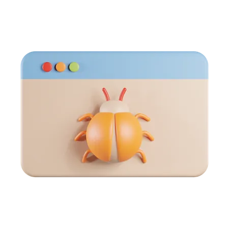 Website Bug  3D Icon