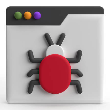 Website Bug  3D Icon