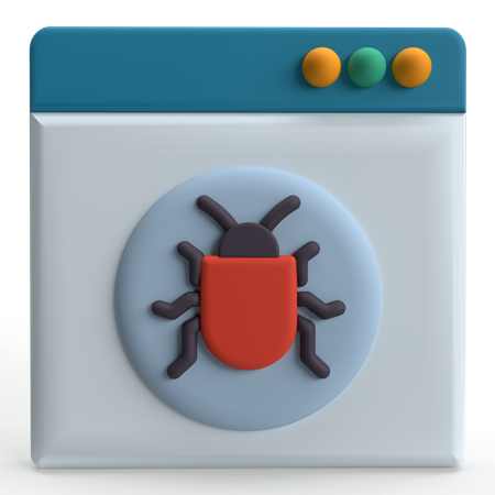 Website Bug  3D Icon