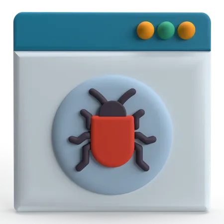 Website Bug  3D Icon