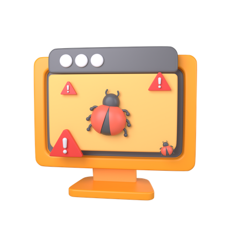 Website Bug  3D Icon