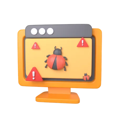 Website Bug  3D Icon