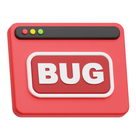 Website Bug  3D Icon