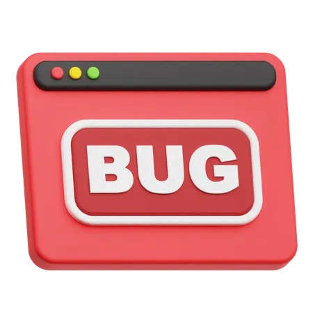 Website Bug  3D Icon