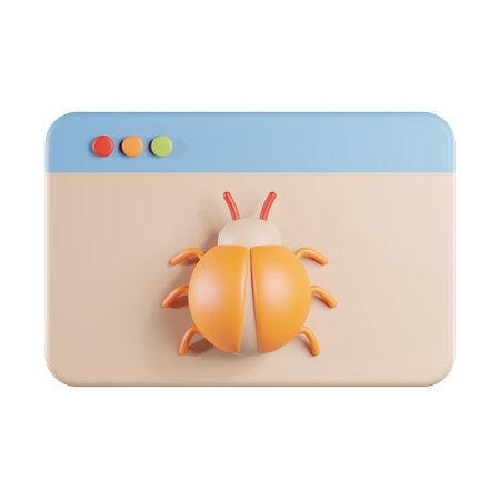 Website Bug  3D Icon