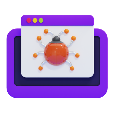 WEBSITE BUG  3D Icon