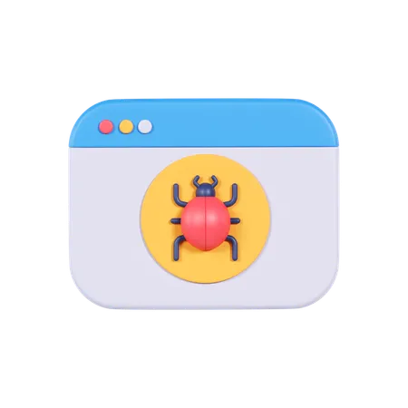 Website Bug  3D Icon