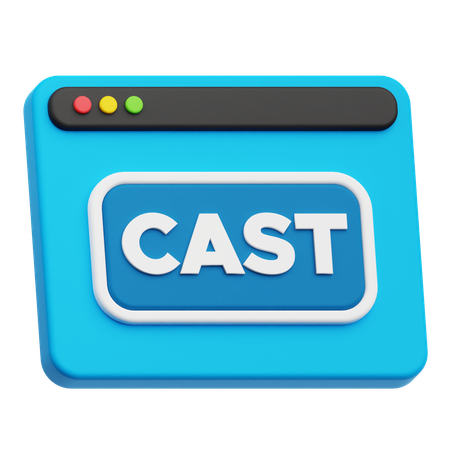 Website Cast  3D Icon
