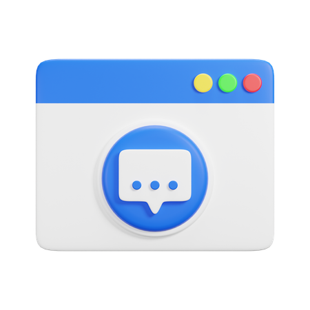 Website Chat  3D Icon