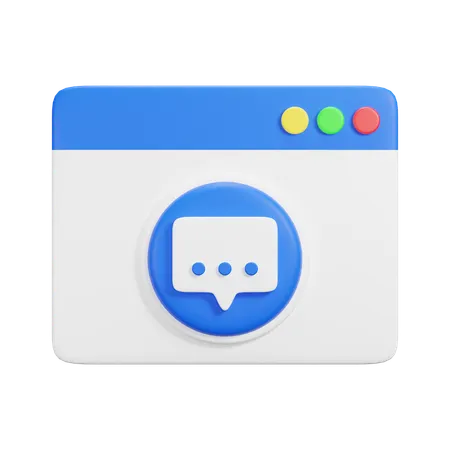 Website Chat  3D Icon