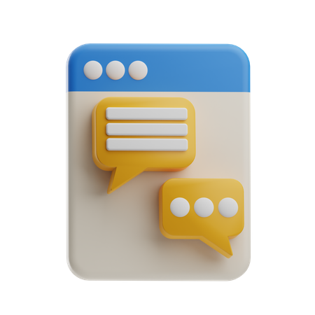 Website-Chat  3D Icon