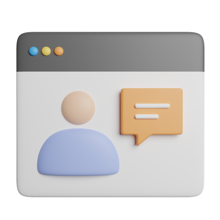 Website Chat  3D Icon