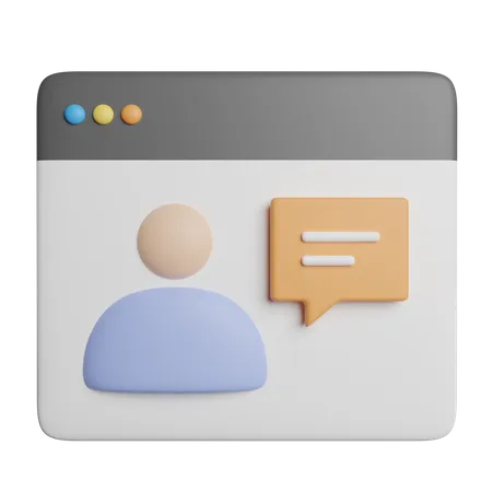 Website Chat  3D Icon