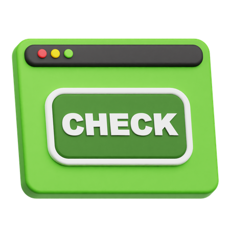 Website Check  3D Icon