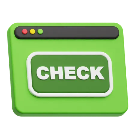 Website Check  3D Icon